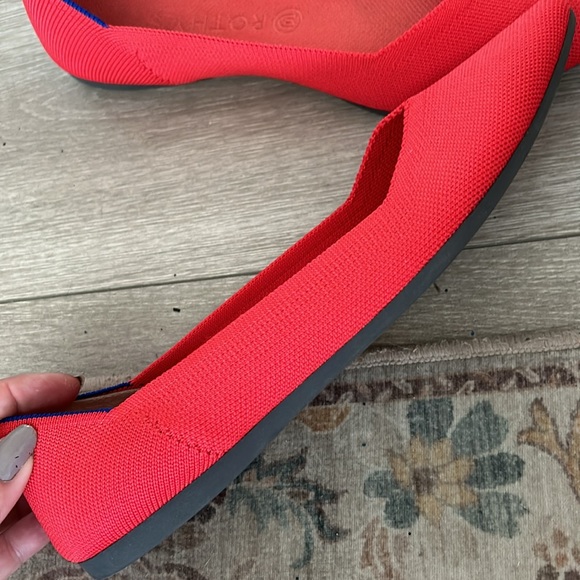 - ROTHYS RED POINTED FLATS - Picture 4 of 7